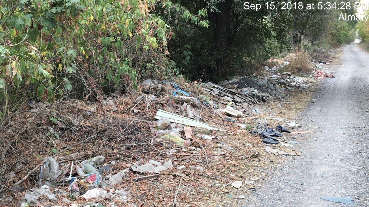 мусор около поля Алатау ИЯФ 1